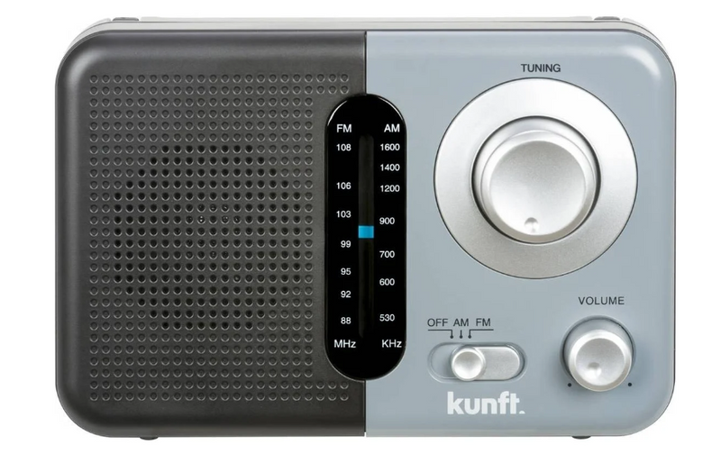 Rádio a Pilhas  (Cinzento - Analógico - FM/AM - Pilhas)